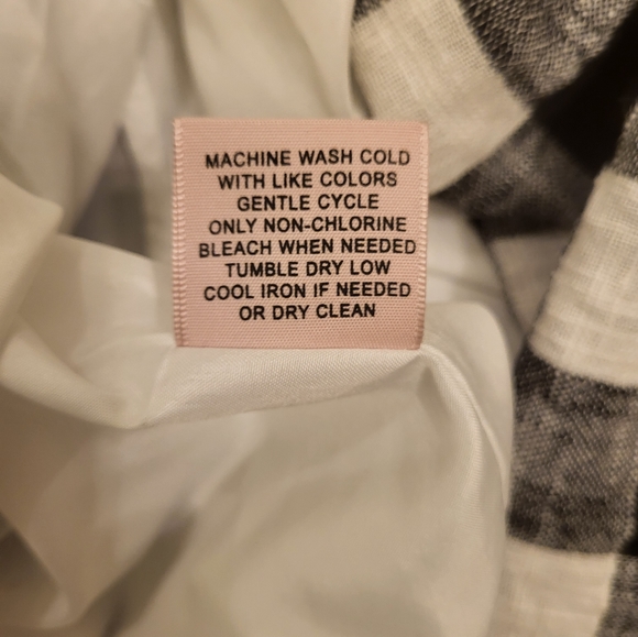 Anthropologie Philosophy Black & White Plaid Mini Linen Blend Dress Medium - Picture 10 of 10